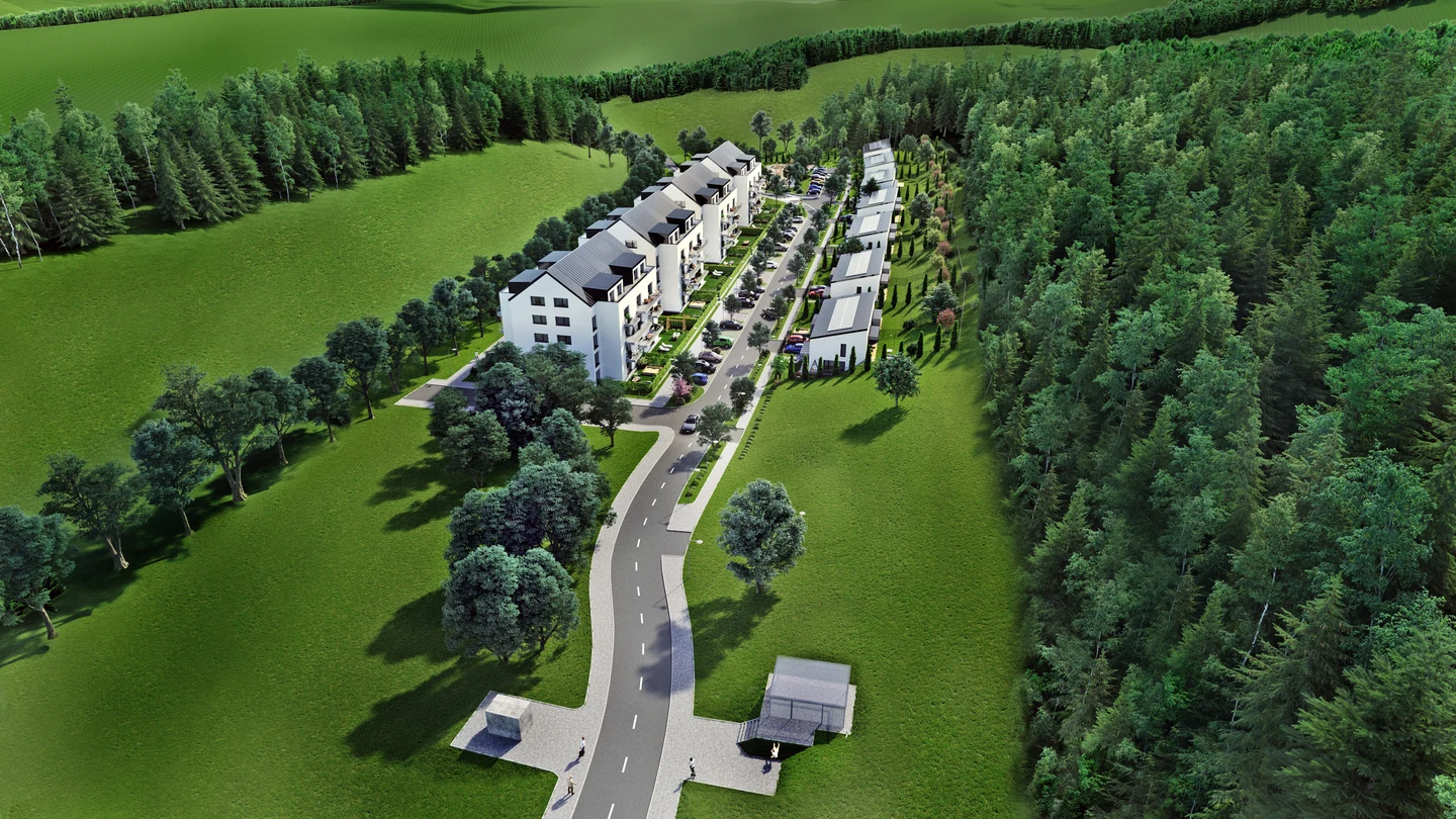 Vizualizace projektu Bydlení za vinicemi v krajině